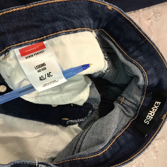 Express Button Fly Mid-rise Denim Size 4S - Picture 7 of 8